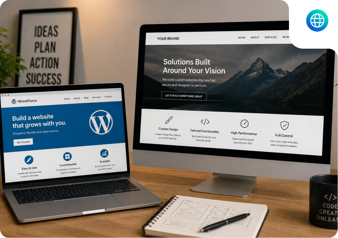 WordPress vs Custom Website