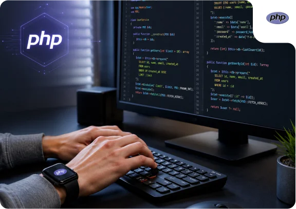 PHP developer working on web application
